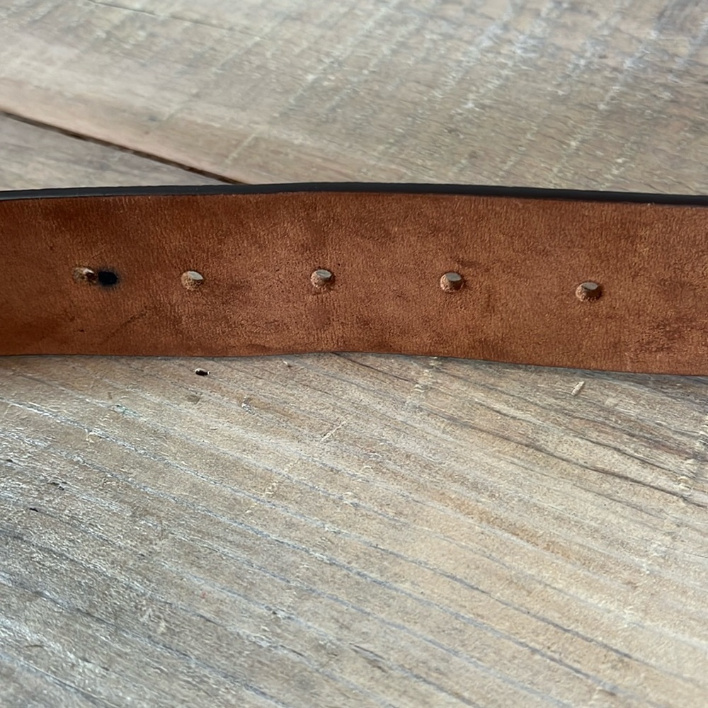 Conoco Buckle Branded Solid Brass With Leather Be… - image 7